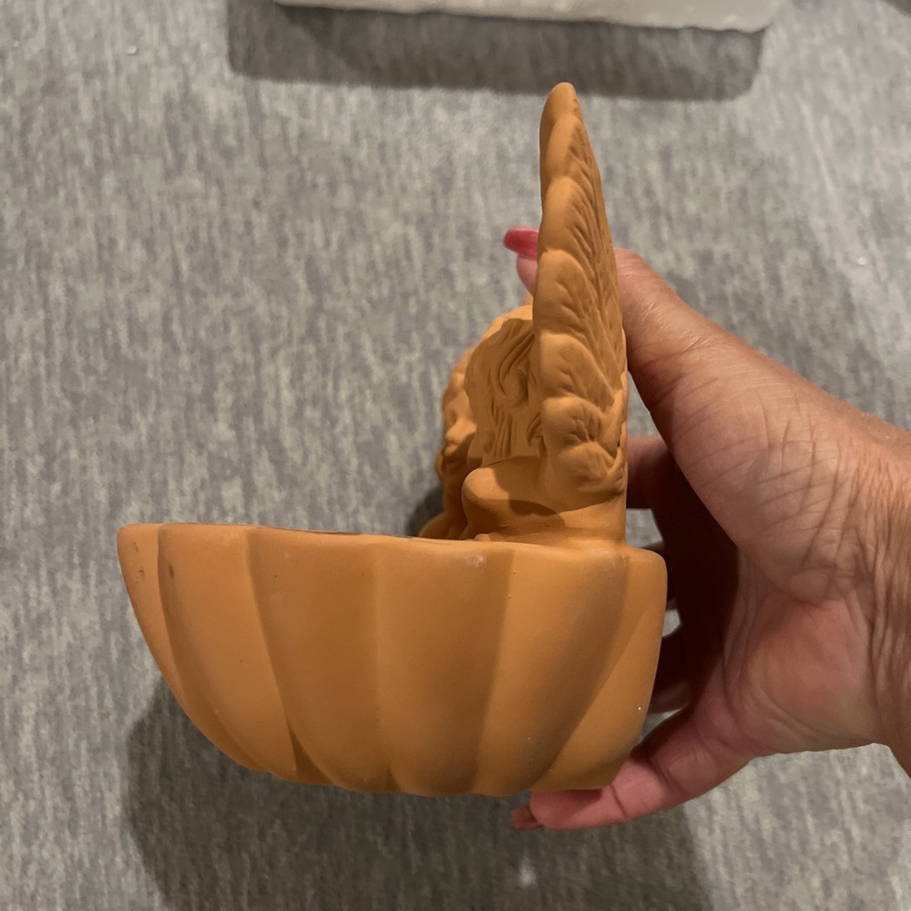 PartyLite Terra‎ Cotta Angel Sconce Tealight Votive Candle Holder P8020 No Box - Picture 6 of 9